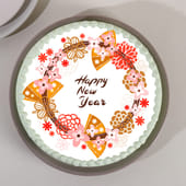 Delicious New Year Butterscotch Poster Cake