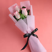 Delightful 5 Pink Roses Bouquet