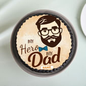 Delightful Dearest Papa Chocolate Photo Cake