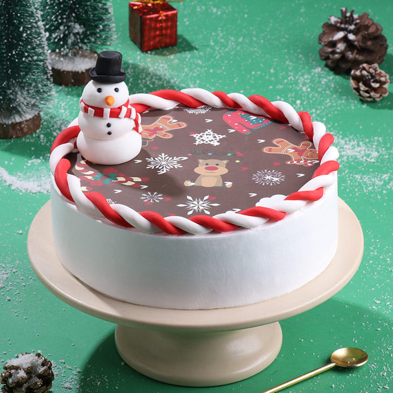 Delightful Snowman Xmas Cake