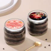 Red Xmas Photo Jar Cake Set
