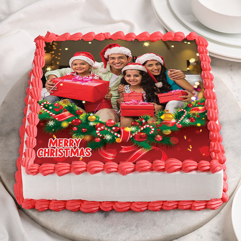 Delightful Xmas Photo Cake