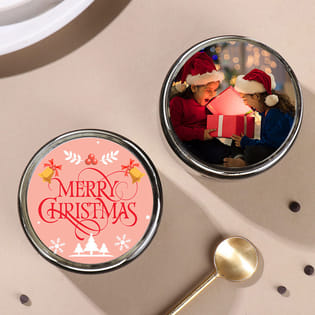 Red Xmas Photo Jar Cake Set
