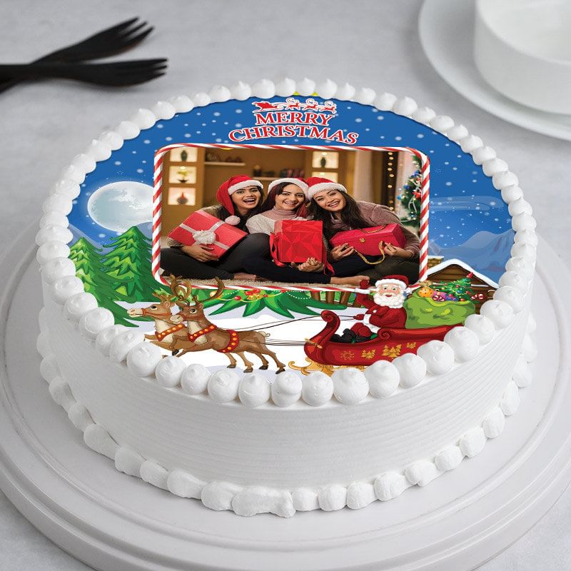 Delish Xmas Photo Cake