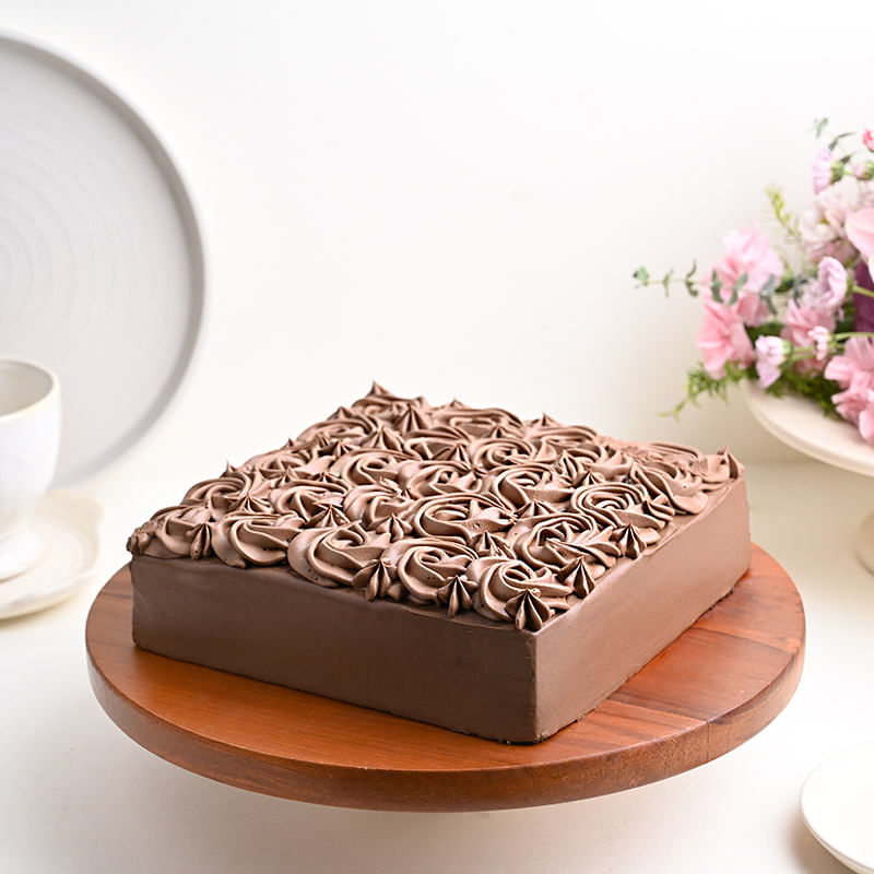 Side view of Dense Chocolate Delight Cake