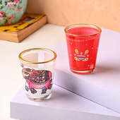Designed Shot Glass Duo, Customised Champagne Glasses