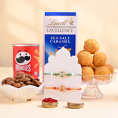 Designer Beaded Rakhi Duo With Festive Treats