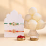 Order Designer Beaded Rakhi Duo With Rasgulla for Delivery in Australia 