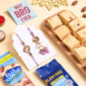 Designer Bhai Bhabhi Rakhi N Delights Hamper