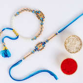 Designer Bhaiya Bhabhi Rakhi Set