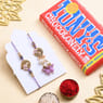 Designer Bhaiya Bhabhi Rakhi Set With Chocolate