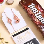 Designer Bhaiya Bhabhi Rakhi With Choco Treats