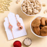 Designer Bhaiya Bhabhi Rakhi With Nuts N Snacks