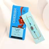 Designer Elephant Rakhi with Haldirams Cherish Chocolate