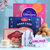Designer Family Rakhis N Sweet Treats Hamper