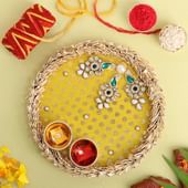 Designer Kundan Bhai Dooj Thali