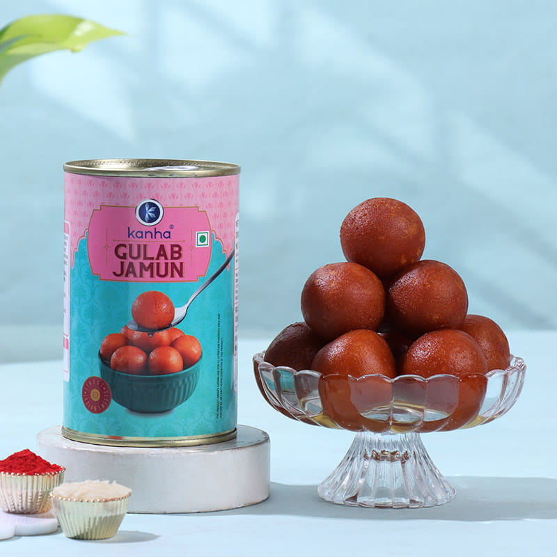 Designer Morpankh Rakhi With Gulab Jamun
