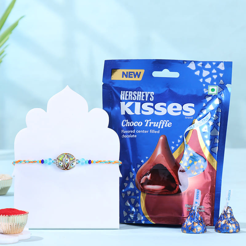 Designer Oxidised Rakhi With Chocolates