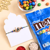 Designer Peacock Rakhi With Choco Treat