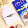 Designer Peacock Rakhi With Lindt Chocolate