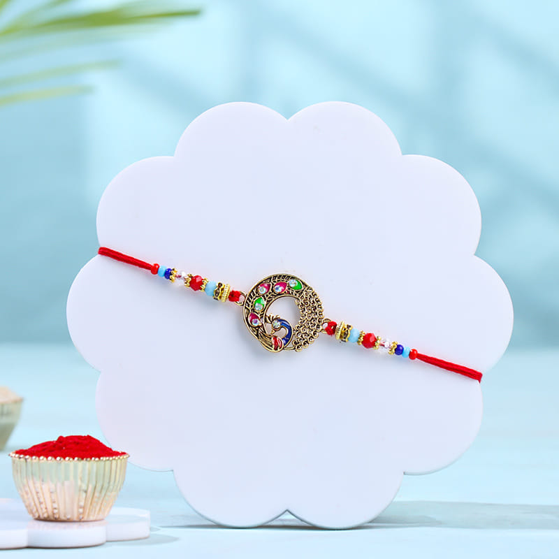 Designer Peacock Rakhi With Premium Chocolates
