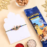 Designer Peacock Rakhi With Salted Cashews