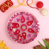 Designer Pink Bhai Dooj Thali