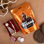 Designer Lumba Rakhi With Chocolates Combos For Brother Online side view