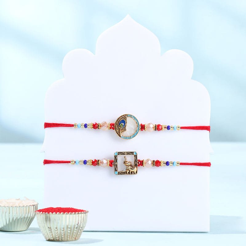 Designer Rakhi Duo N Grourmet Treat Hamper
