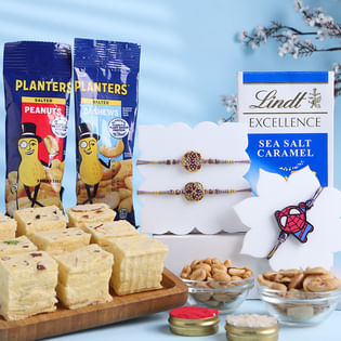 Designer Rakhi Duo N Kid Rakhi With Munchies
