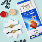 Designer Rakhi Duo With Chocolate