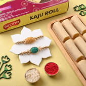 Set of 2 Rakhi With Kaju Roll Online