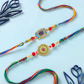 Designer Rakhi Duo With Motichoor Ladoo