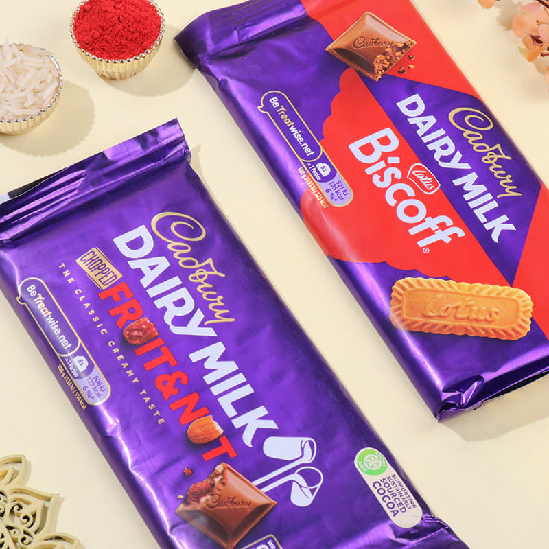 Designer Rakhi Duo With Sweet Treats