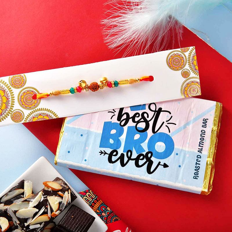 Designer Rakhi N Roasted Almond Chocolate