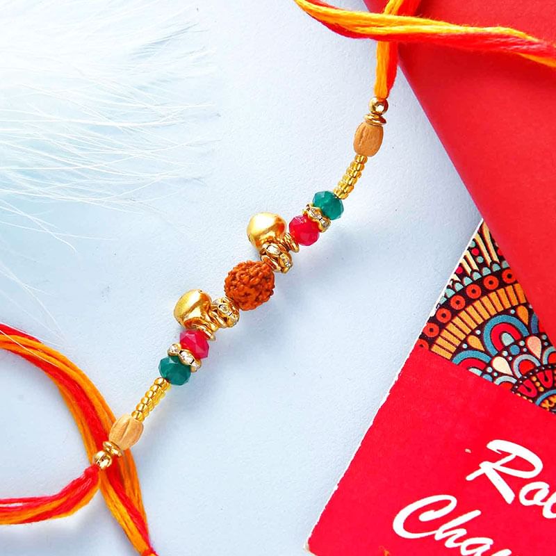 Buy Designer Rakhi N Roasted Almond Chocolate UAE