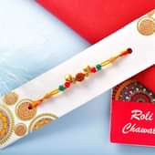 Buy Designer Rakhi N Roasted Almond Chocolate UAE