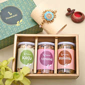 One Designer Rakhi - Designer Rakhi Nuts Signature Box