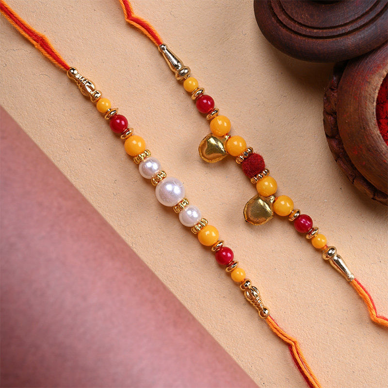 Designer Rakhi Set N Chocolate - 2 Set of 2 Designer Rakhi full view