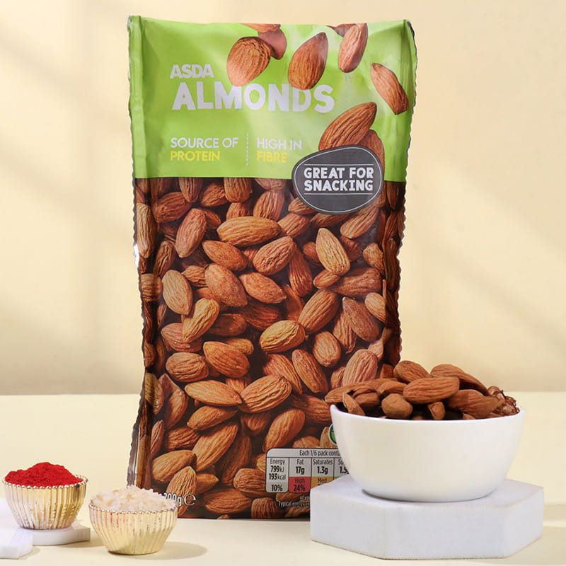 Designer Rakhi Trio With Almonds