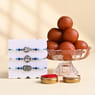 Designer Rakhi Trio With Gulab Jamun