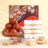 Designer Rakhi Trio With Sweets