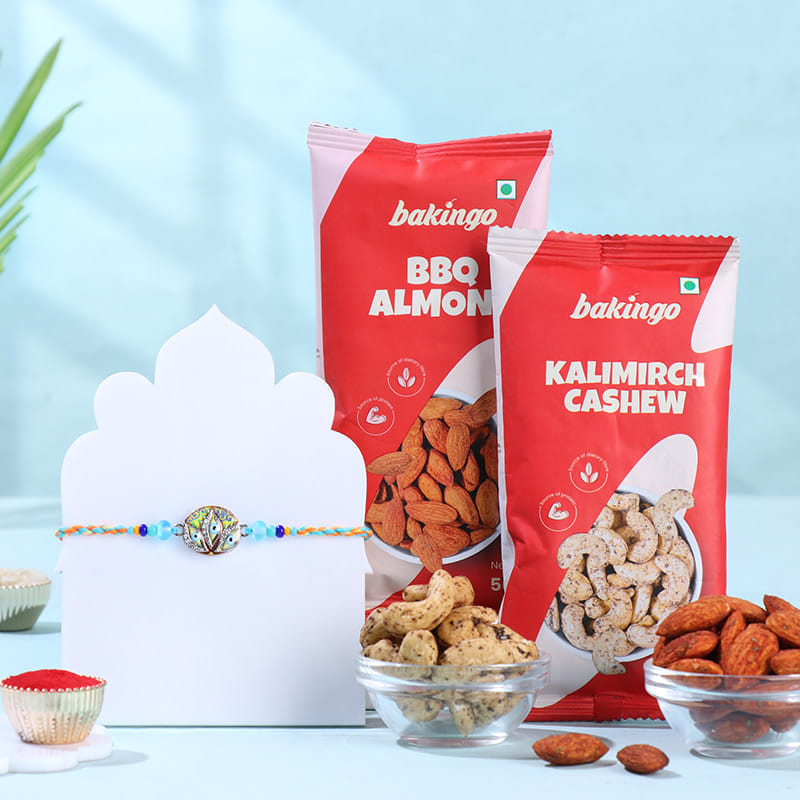 Designer Rakhi With Almonds N Cashews