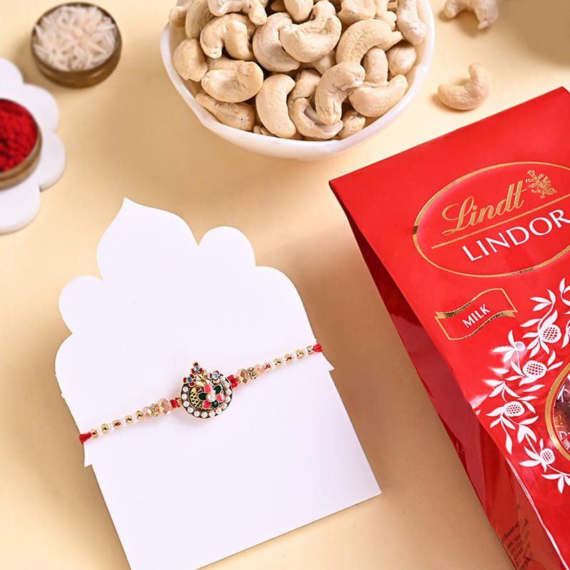 Designer Rakhi With Chocolate N Cashews