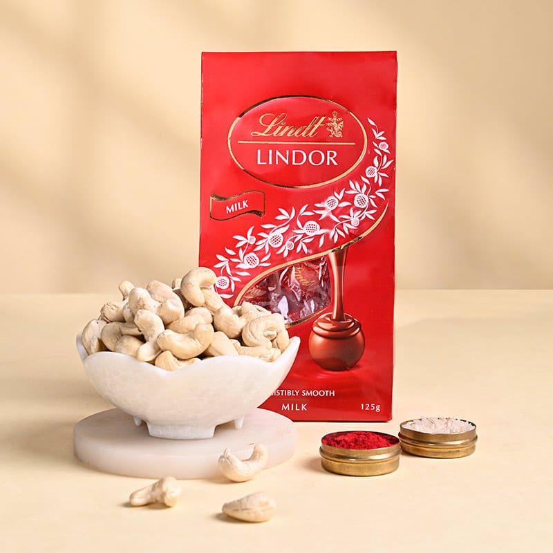Designer Rakhi With Chocolate N Cashews