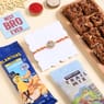 Designer Rakhi With Nuts Trail Mix N Dhoda Burfi