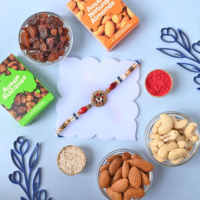Designer Rakhi With Nuts