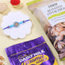 Designer Rakhi With Pistachios N Caramel Nibbles