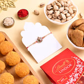 Designer Rakhi With Sweet N Salty Treats