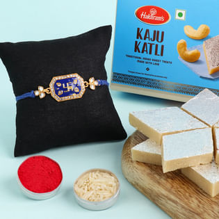 Designer Rakhi with Sweets Combo